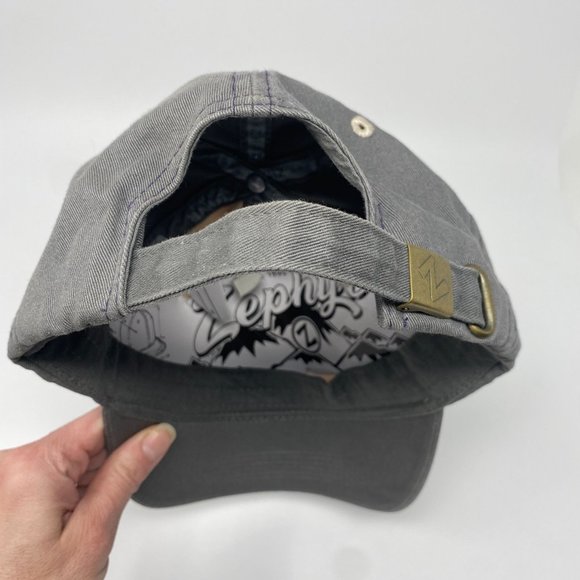 Zephyr Adjustable Washington W Hat Unisex Cap 100% Cotton Khaki/Gray - Picture 5 of 8